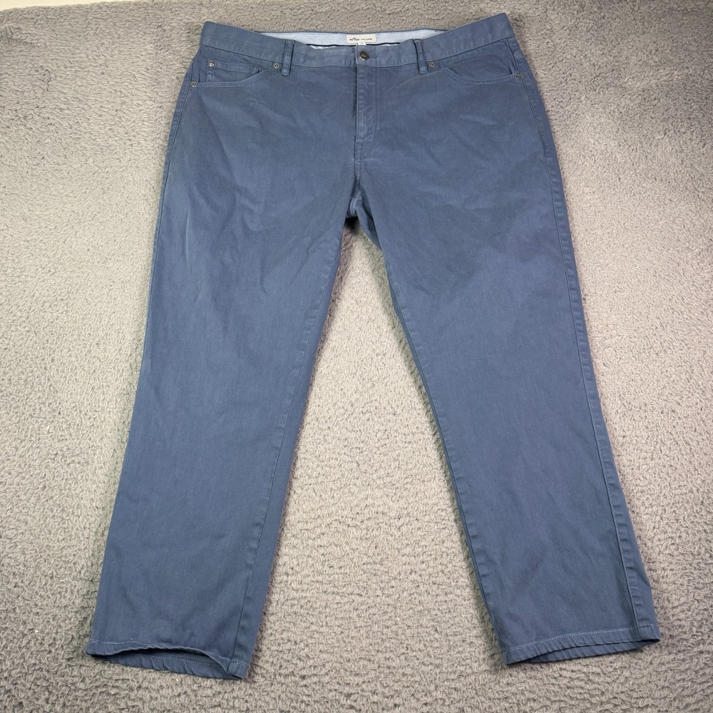 Peter Millar 5-Pocket Pants Mens 40x27 Blue Stretch Ultimate Sateen Golf
